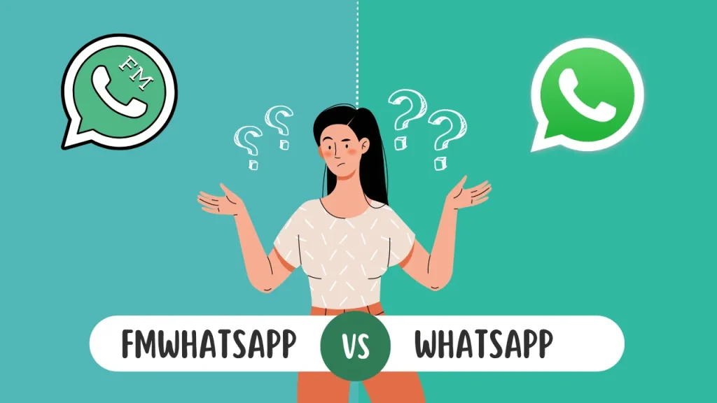 Comparison of WhatsApp and FM WhatsApp APK